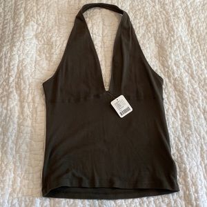 Olive Green Halter Top from Urban Outfitters
